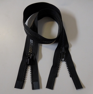 YKK Blokrits dubbeldeelbaar 8mm/130cm, Zwart 580
